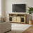 U-Shaped Sideboard With Sliding Barn Door And Mesh Panel, Featuring Farmhouse-Style Open Storage, Suitable For Multiple Scenarios.-1672665623