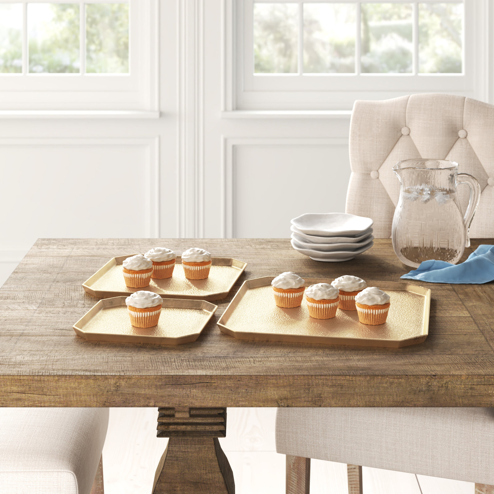 Astaire Square Aluminum Tray