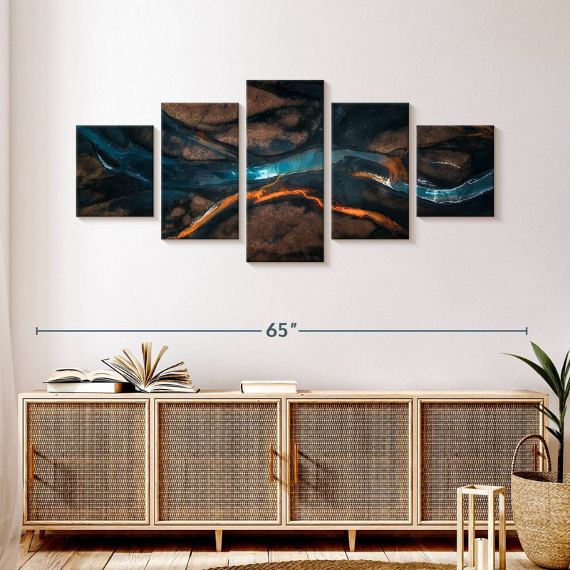 Converging Streams, 24" H x 55" W