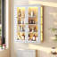 Vitrine imperméable à cadre en acier avec éclairage RVB et tablettes entièrement réglables-1313840809