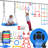 65ft Ninja Warrior Obstacle Course with Swing, Ninja Warrior Slackline