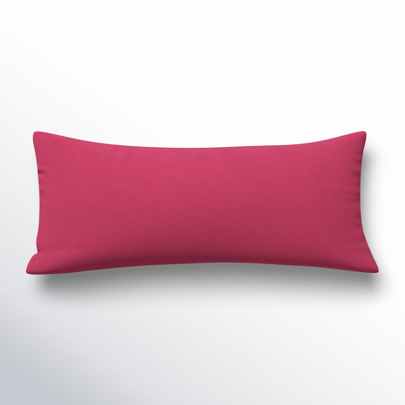 Housse et insert d'oreiller rectangulaire Cherelle, L 9 po x l 22 po, Toile rose vif Sunbrella®