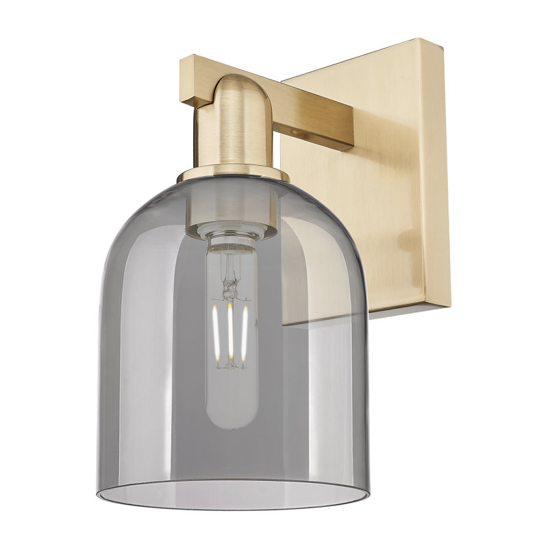 Allysson - 1 lumière - Abat-jour fumé - Applique, Gray / Bronze