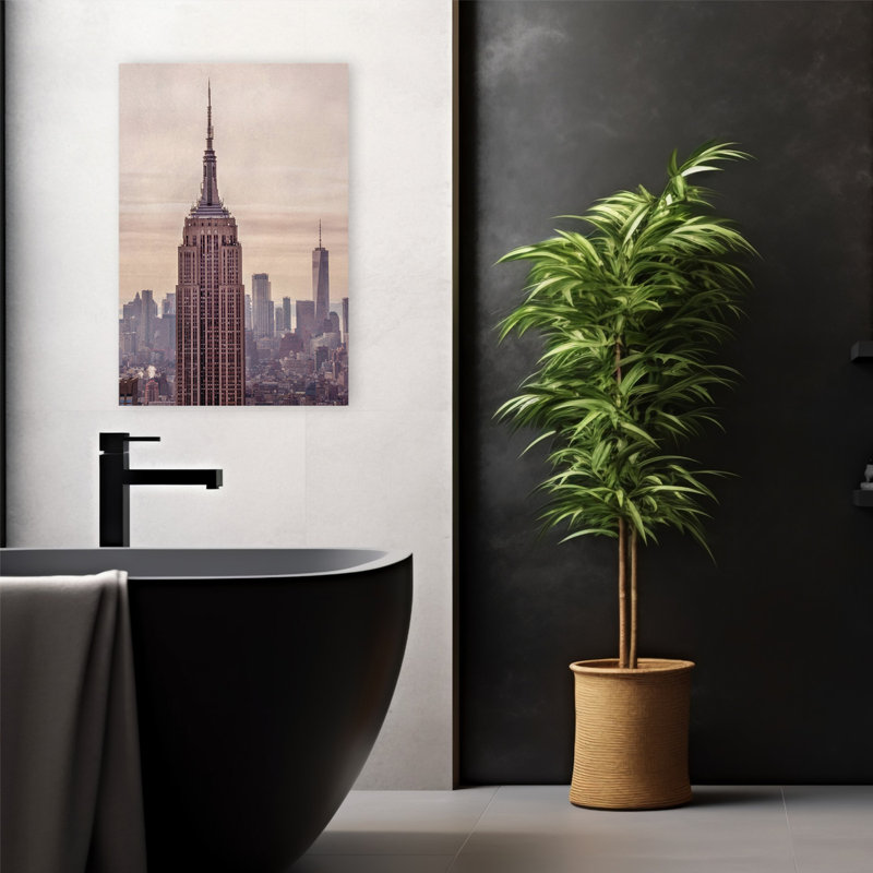 Empire Empire Haze - art contemporain de gratte-ciel Empire State Building, New York, H 24 po x l 16 po