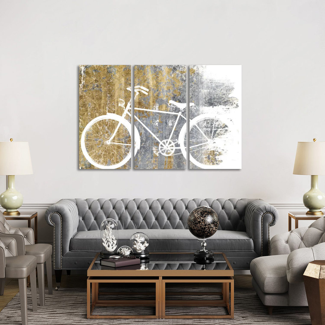 Leinwandbild Gilded Bicycle