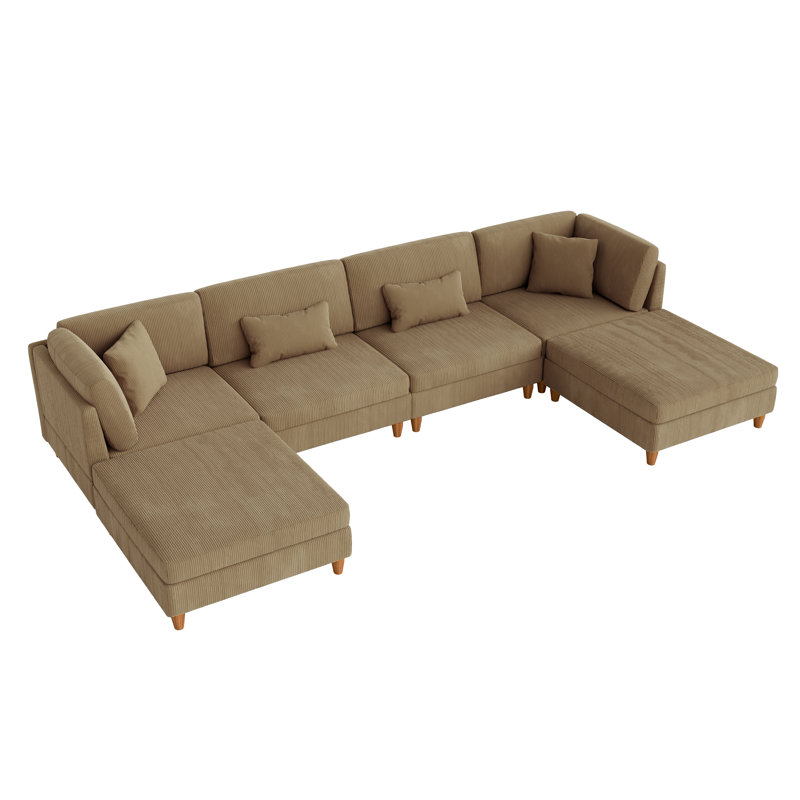 6 Seater Corduroy Seating Component