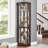 Lighted Corner Curio Cabinet - Display Case For Living Room, Antique Collectibles, Wine & Bar Glass Storage - Elegant Corner Design With Lights Included-61359662
