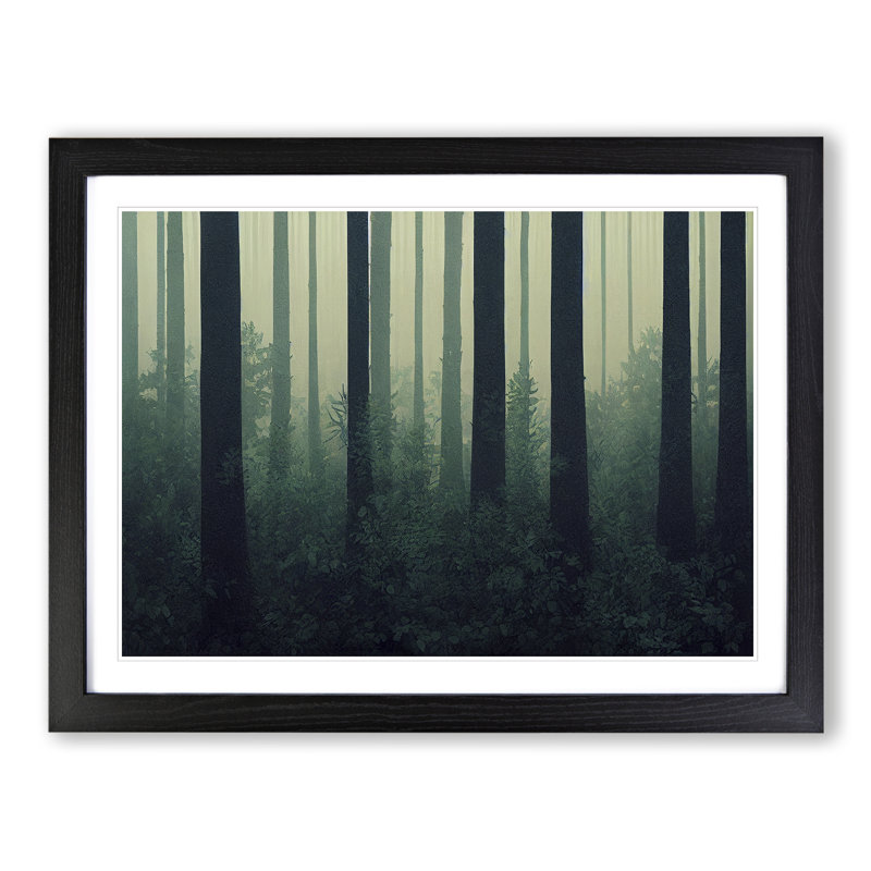 Forest Mist Vol.5 - Single Picture Frame Painting, Black, 25cm H x 34cm W x 2cm D