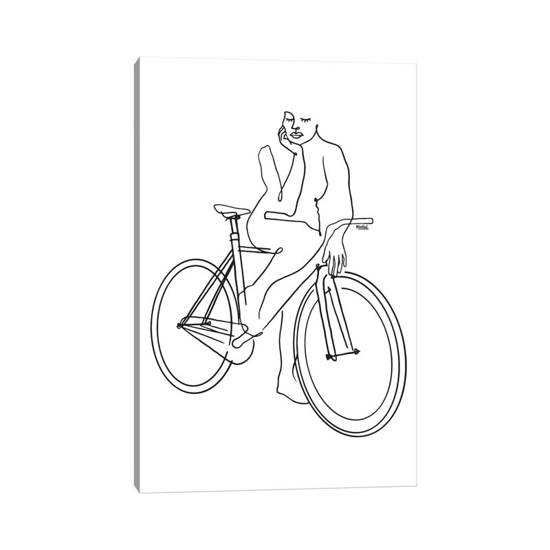 Fixie Lines by Ninhol - Wrapped Canvas Print, 20.32 cm H x 30.48 cm W