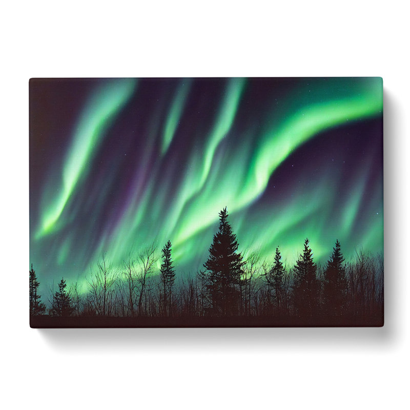 Serene Aurora Borealis - Wrapped Canvas, 40cm H x 60cm W x 3cm D