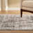 EVERWASH Haven Distressed Border Machine Washable Area Rug with AirFlo Technology, Brown, 2'6"x7'-126586814-126586813