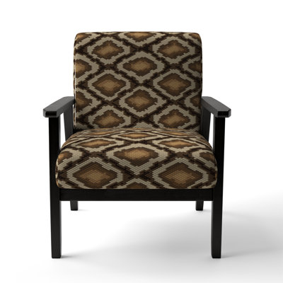 Fauteuil d'appoint rembourré brun Python II
