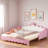 Extending Upholstered Daybed With Led Lights And Crown Headboard-1418250643