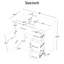 Meuble-lavabo en bois 36 po avec lavabo 36 po, 2 portes et 3 tiroirs