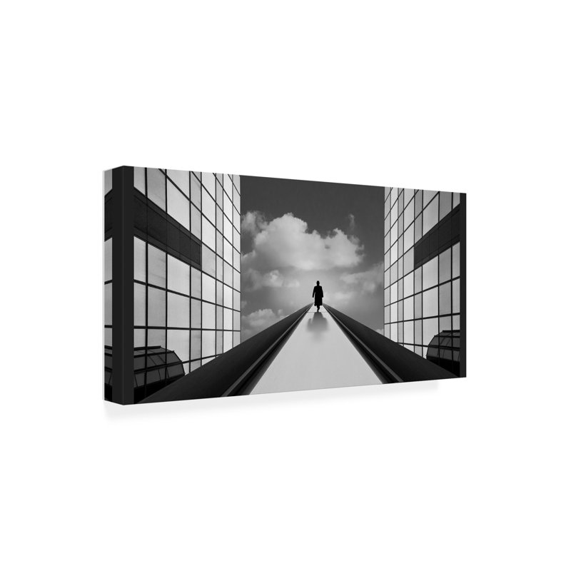 Art mural sur toile tendue - Jef Van Den, «Walking To The Light», art mural pour salon, chambre à coucher ou bureau - 16 x 32