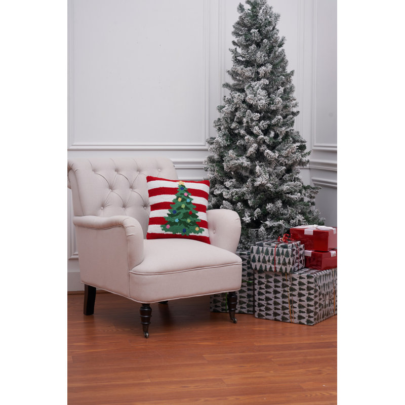  Colorful Tree Hooked Throw Pillow, Colorful Tree