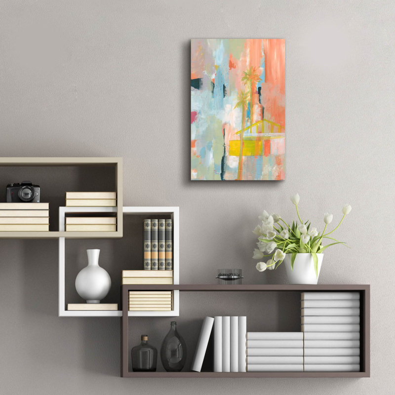 «Desert Living 1» par Jan Weiss, art mural en verre acrylique, H 24 po x l 16 po x P 0,2 po