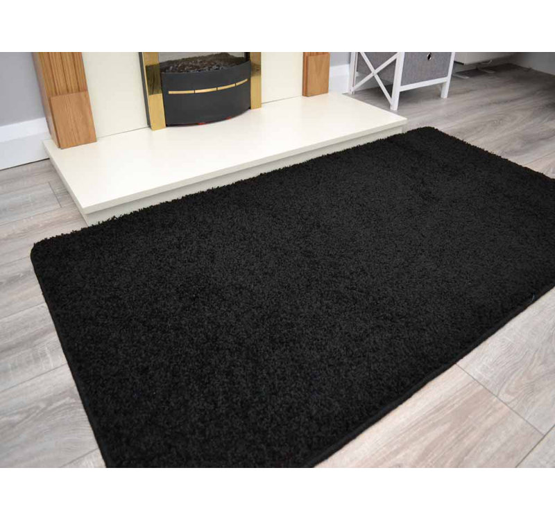 Juwon Solid Colour Shag Area Rug, Rectangle 100 x 160cm