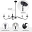 Lustre classique à 5 lumières de style bougie Grimblement-1357715767