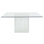 Arctic Square Glass Pedestal Dining Table