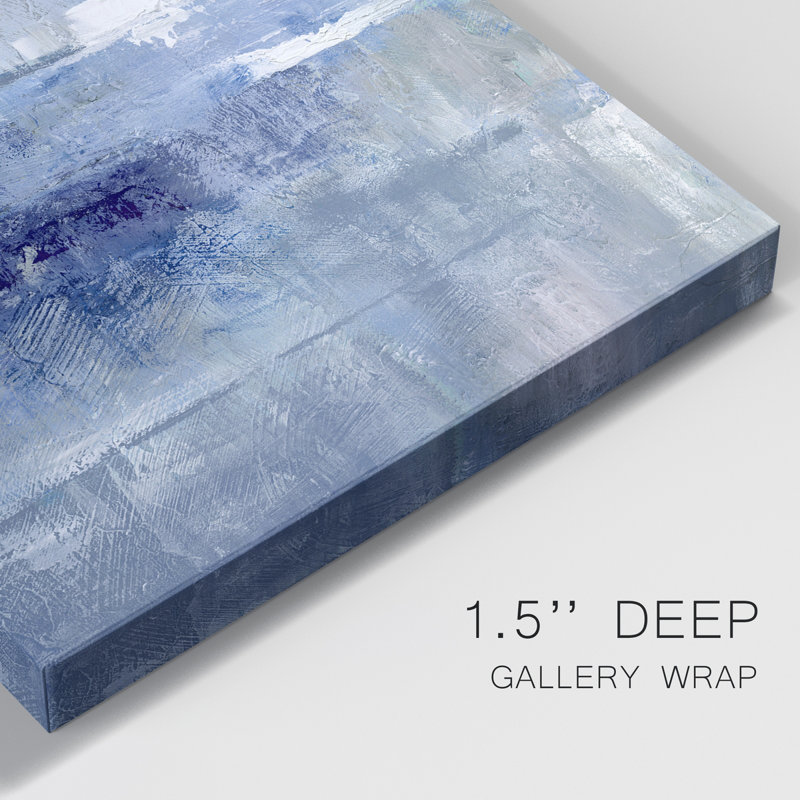 Bay View Indigo - peinture sur toile tendue, H 48 po x l 32 po x P 1 po