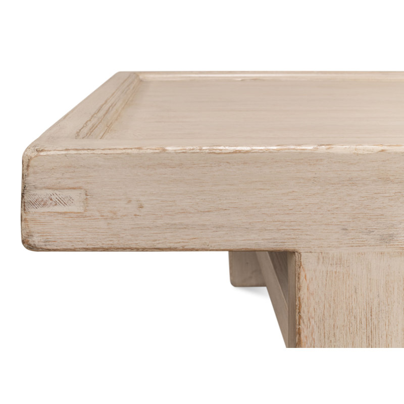 Solid Wood Coffee Table, French Gray