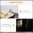Mobile Kitchen Island With Drop Leaf, Storage Trolley Cart On Wheels, Towel/Spice Rack, 3 Drawers, 2-Door Cabinet, Black