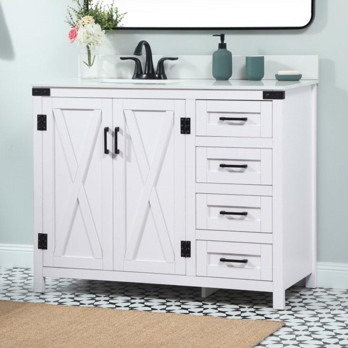 Slayton 42'' Single Bathroom Vanity, White
