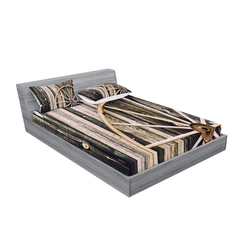 Drap-housse et taie d'oreiller Ambesonne, Ensemble de draps pour lit double + 5 pièces supp