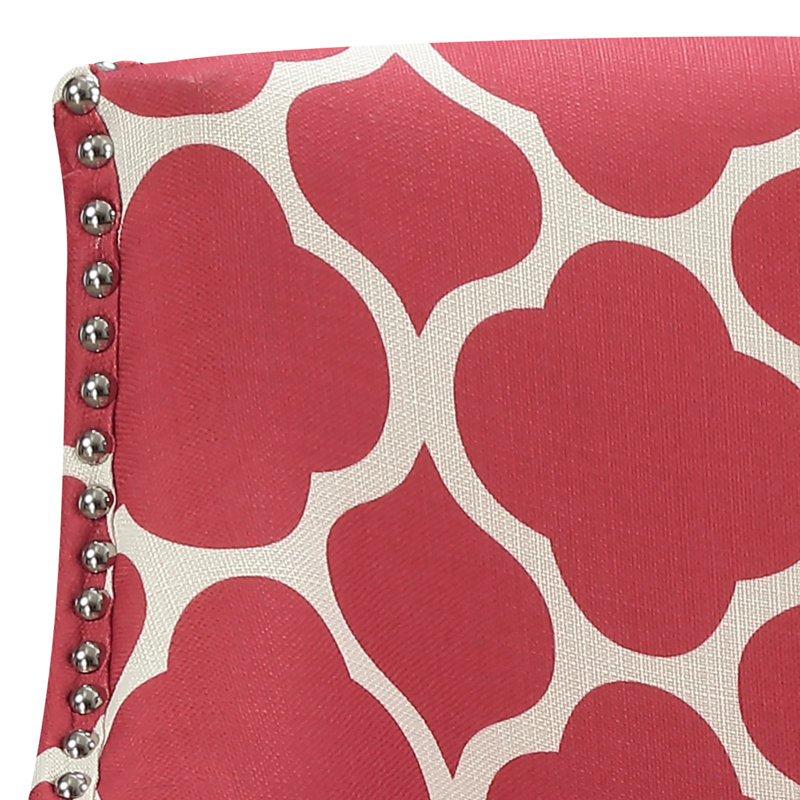 Fauteuil en polyester de 30 po de largeur Galsworthy, Géométrique rouge patio