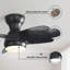 23 Inch Ceiling Fan with 3 Colour Dimmable LED, 3 ABS Blades, Remote Control, Reversible DC Motor-45271291-45271288