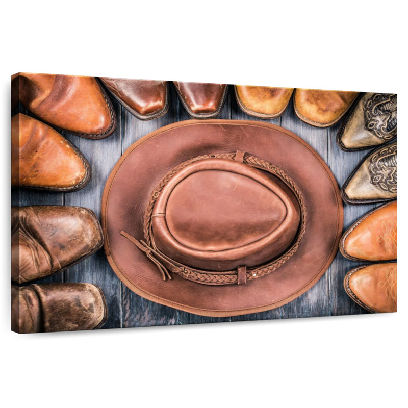 Lelar Cowboy Boots And Hat, 26" H x 39" W