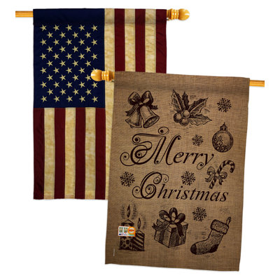 Drapeau de maison à 2 côtés en polyester / mélange de polyester 40 x 28 po