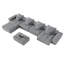 Canapé modulaire surdimensionné moderne sans assemblage avec 8 coussins Modern-68287364