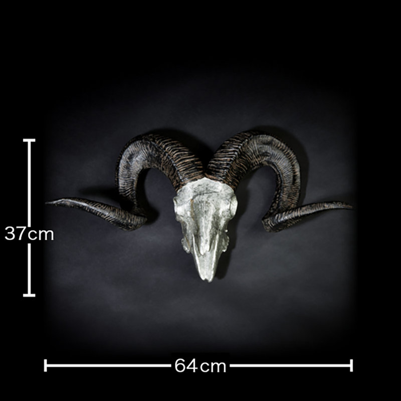 Ram Xl Wall Décor, Black/Silver