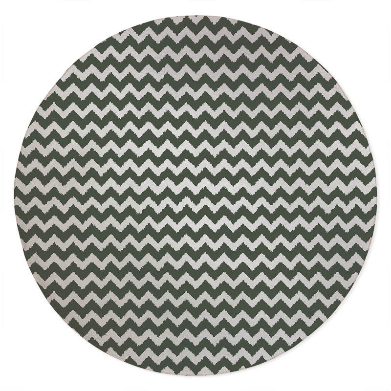 Chevy Tribal Non-Slip Outdoor Rug, Round 5'