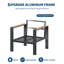 Ensemble de conversation de patio en aluminium 5 places avec coussins épais et table basse – Idéal pour le porche, la terrasse ou le jardin-2012342705