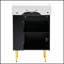 Meuble-lavabo noir 21,6 po avec lavabo simple en céramique et rangement à droite, alliant fonctionnalité moderne et design élégant-837472226