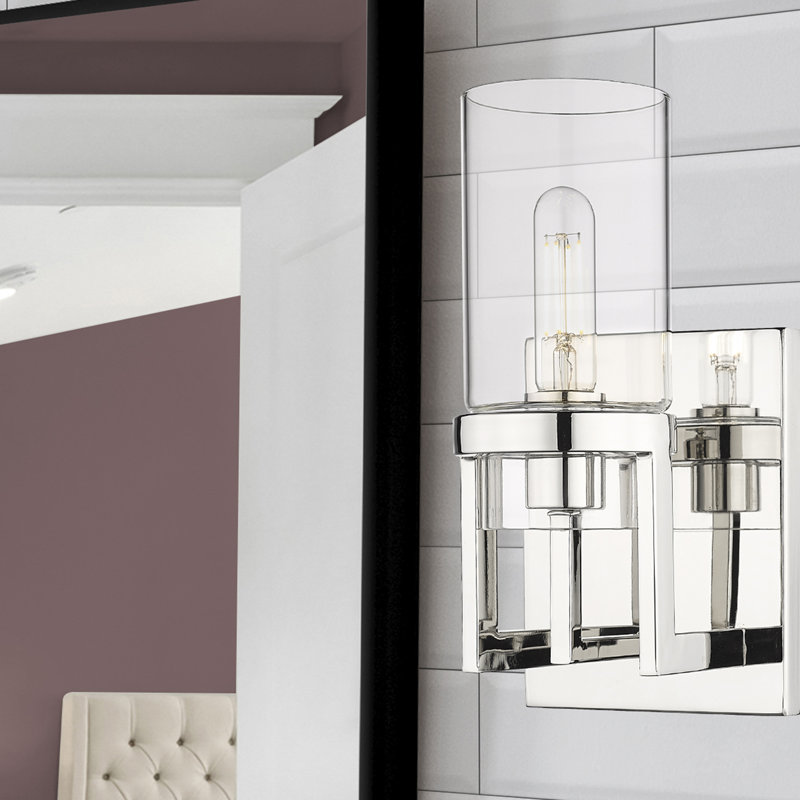 Applique murale 8 po Utopia, Blanc mat, Nickel poli