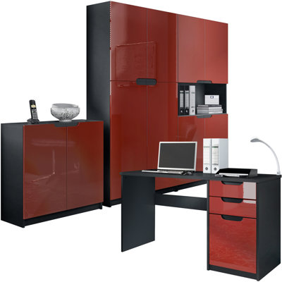 Mazeppa 3 Piece Writing Desk Office Set