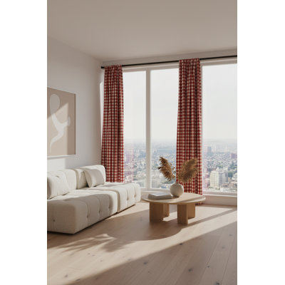 Pommier Semi Sheer Curtain Panel Pair