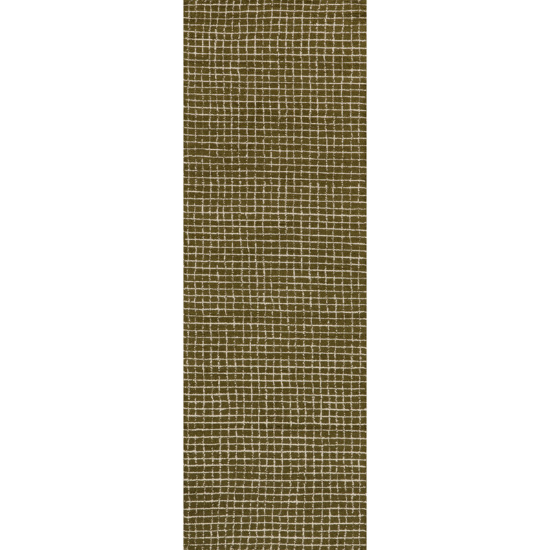Katasha Checked Wool Area Rug, Runner 2'6" x 8'
