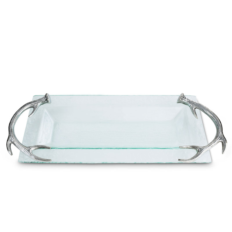 Plateau de verre oblongue Antler