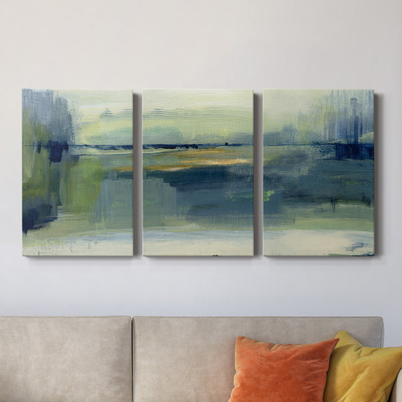 Glistening Meadow - toile tendue avec châssis de qualité supérieure - prête à être accrochée, H 60 po x l 120 po x P 1 po