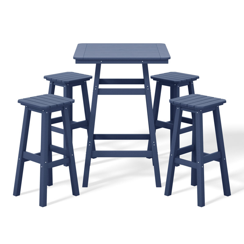 Laguna 5-Piece Square Bar Set, Navy