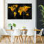 Ensemble de 3 mappemonde dorées sur toile-192246195