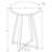 Accent Table, Side, Round, End, Nightstand, Lamp, Black Laminate, Black Metal, Contemporary, Modern-1494117779