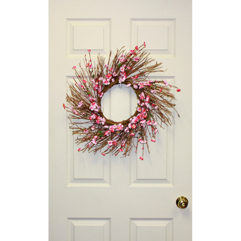 Couronne de fleurs de cerisier 22 po