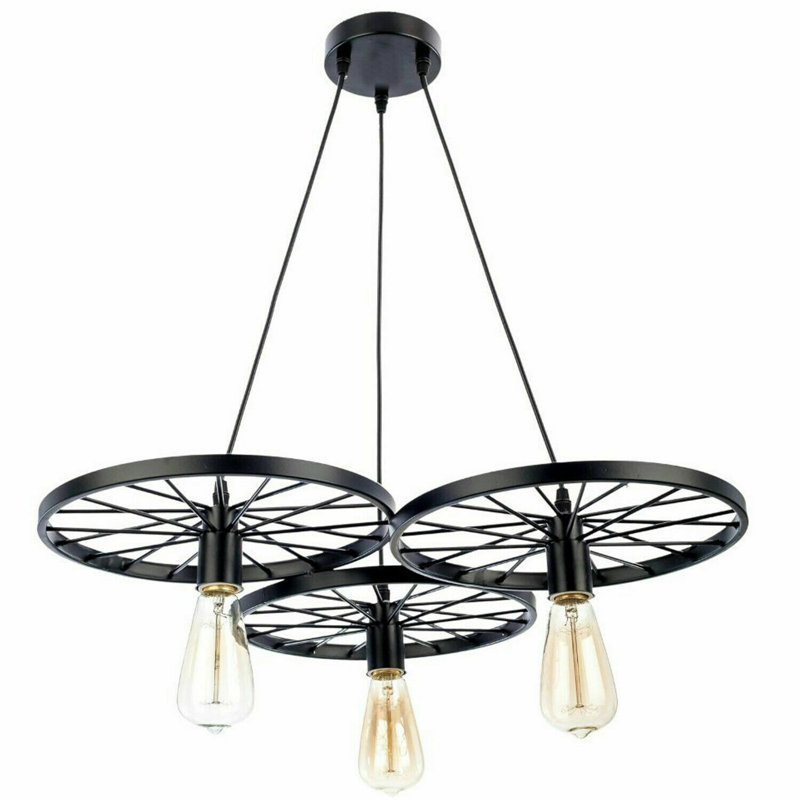 Sebring 3 - Light Unique/Statement Chandelier, Black
