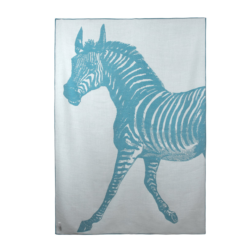 Hand Woven Throw Blanket, Aqua